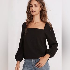 Madewell Square-neck Puff Sleeve Top - Small - NWT